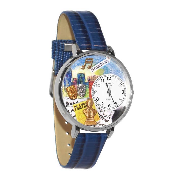 Drama Theater 3D Watch Silver Large for wholesale by Whimsical Gifts