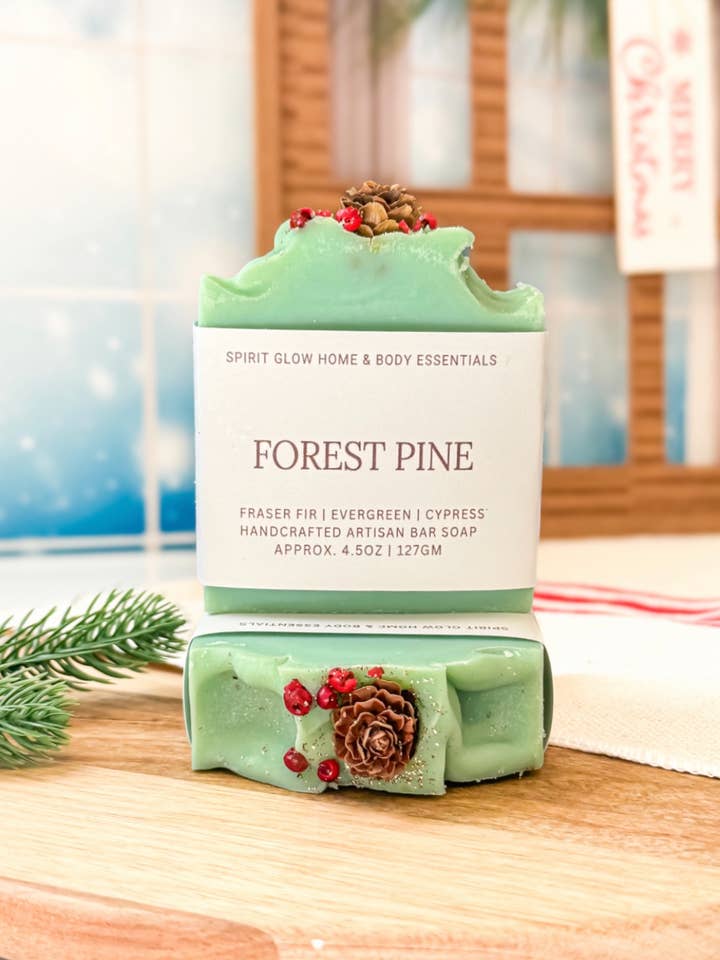Forest Pine- Handcrafted Artisan Soap Bar for wholesale by Spirit Glow Home & Body Essentials
