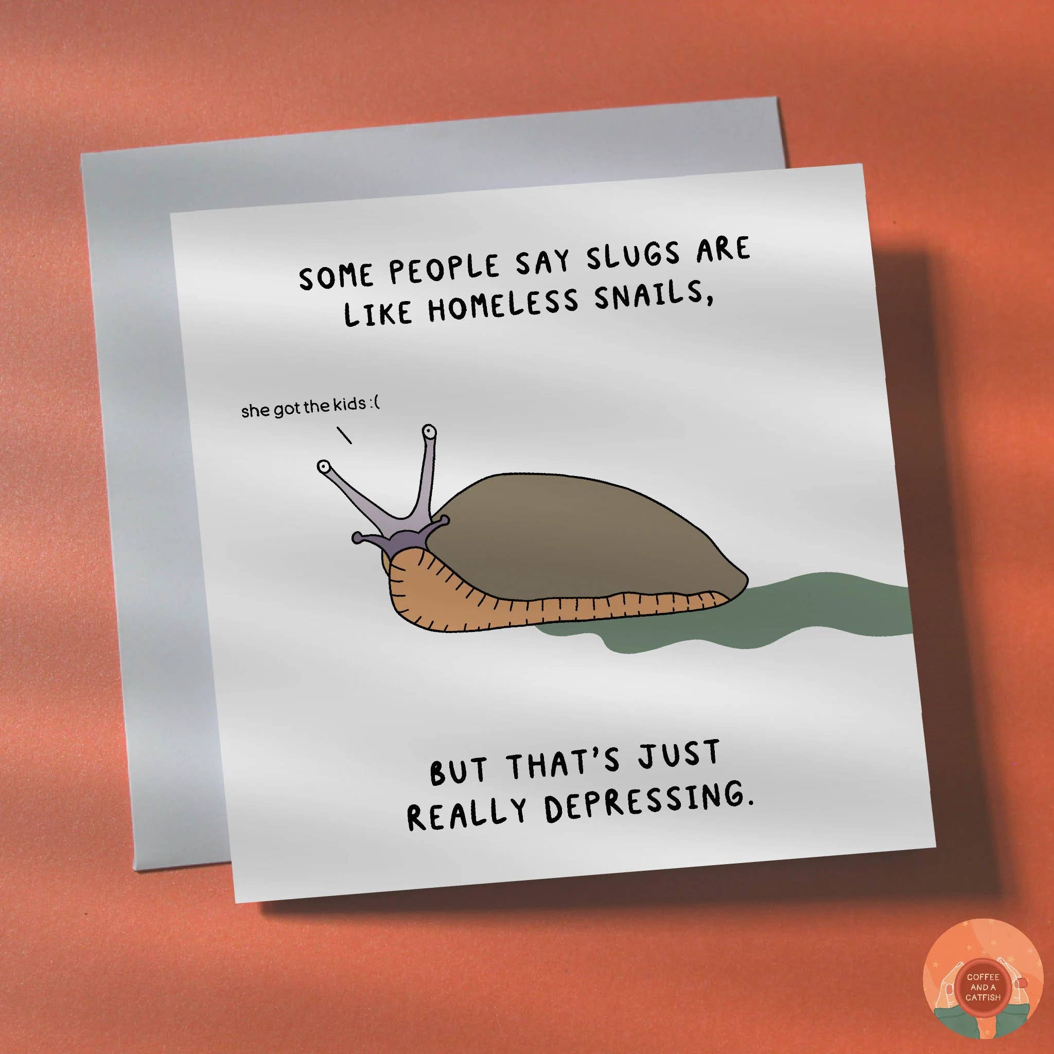 Coffee and a Catfish – wholesale Birthday card – The Snail | Funny Greeting Card2