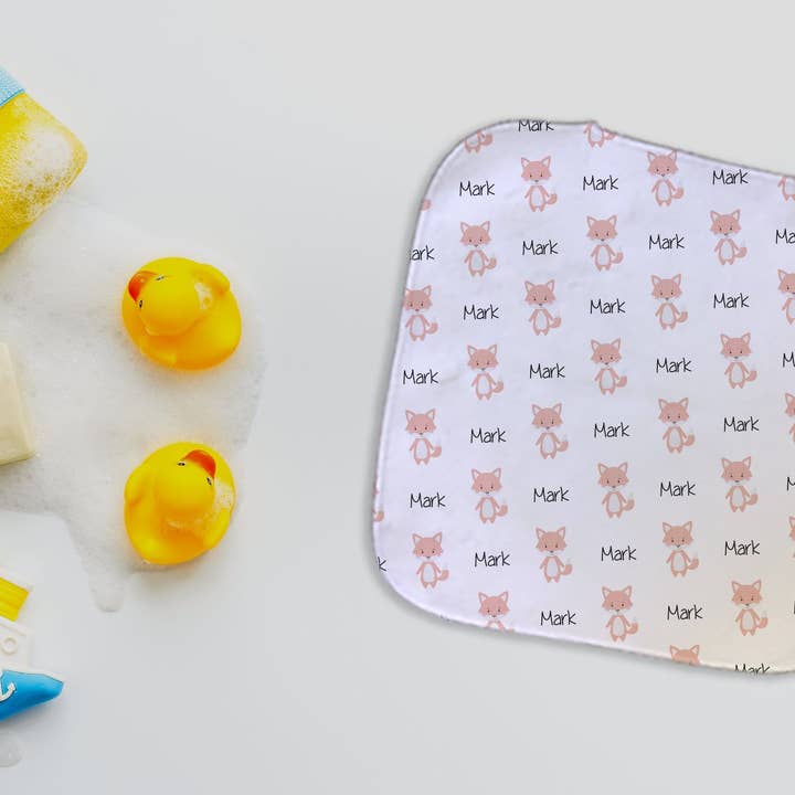 Personlig Fox Vaskeklu for engroshandel hos Potter's Printing