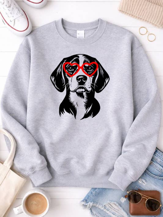 Felpa Grafica Amore per Beagle per la vendita all'ingrosso da parte di Wildberry Waves