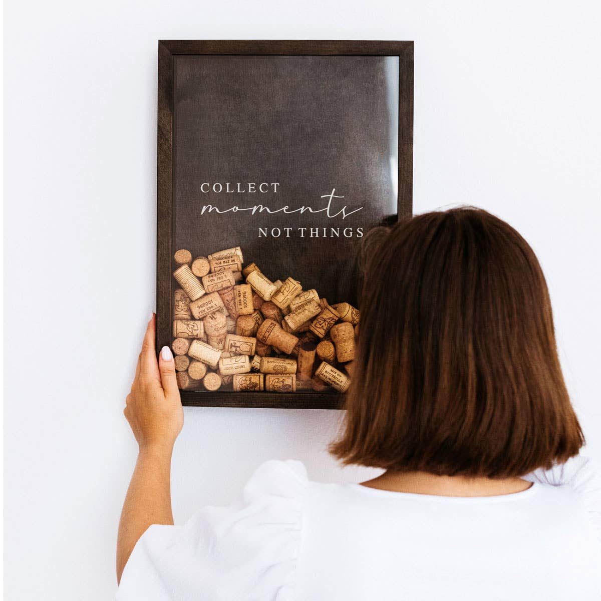 The Corkbox Company - Wholesale Decorative Box - Wine Decor, Wine Cork Box “Collect Moments Not Things"5