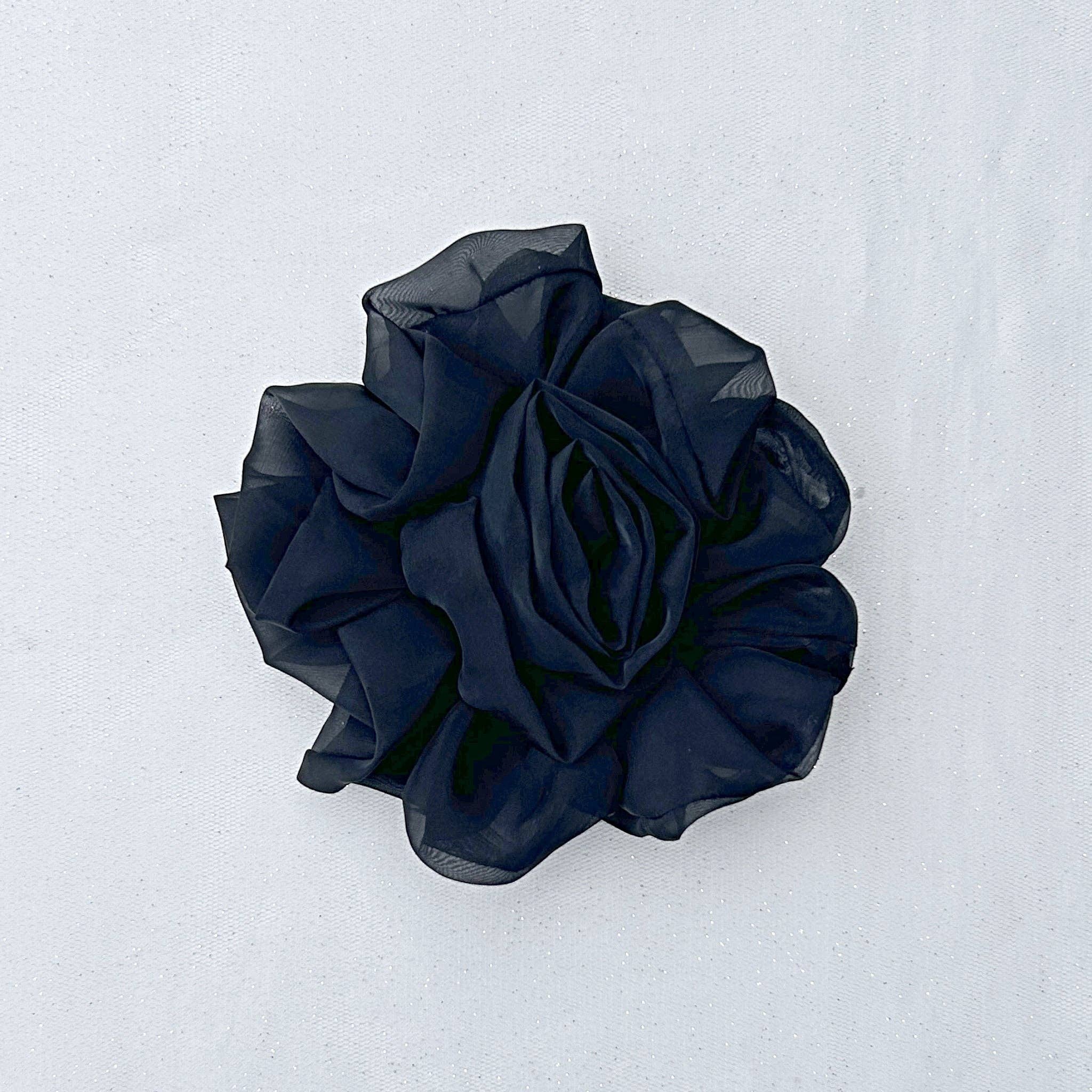 QueenMee Accessories - Wholesale Hair clip – Women’s - Black Corsage Rose Hair Clip Flower Hair Clip Flower Pin