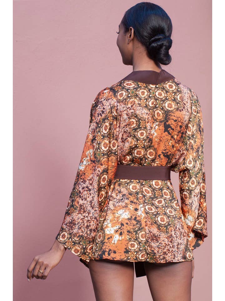 REMOVED BRAND - Wholesale Kimono - Women's - Japanese style kimono brown2