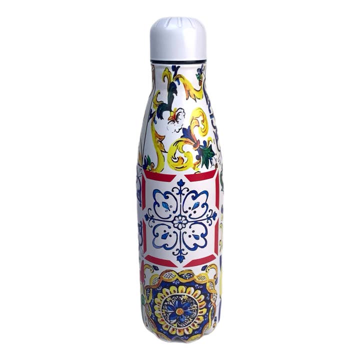 Maiolica Thermal Water Bottle for wholesale by Oriana Lamarca Designs