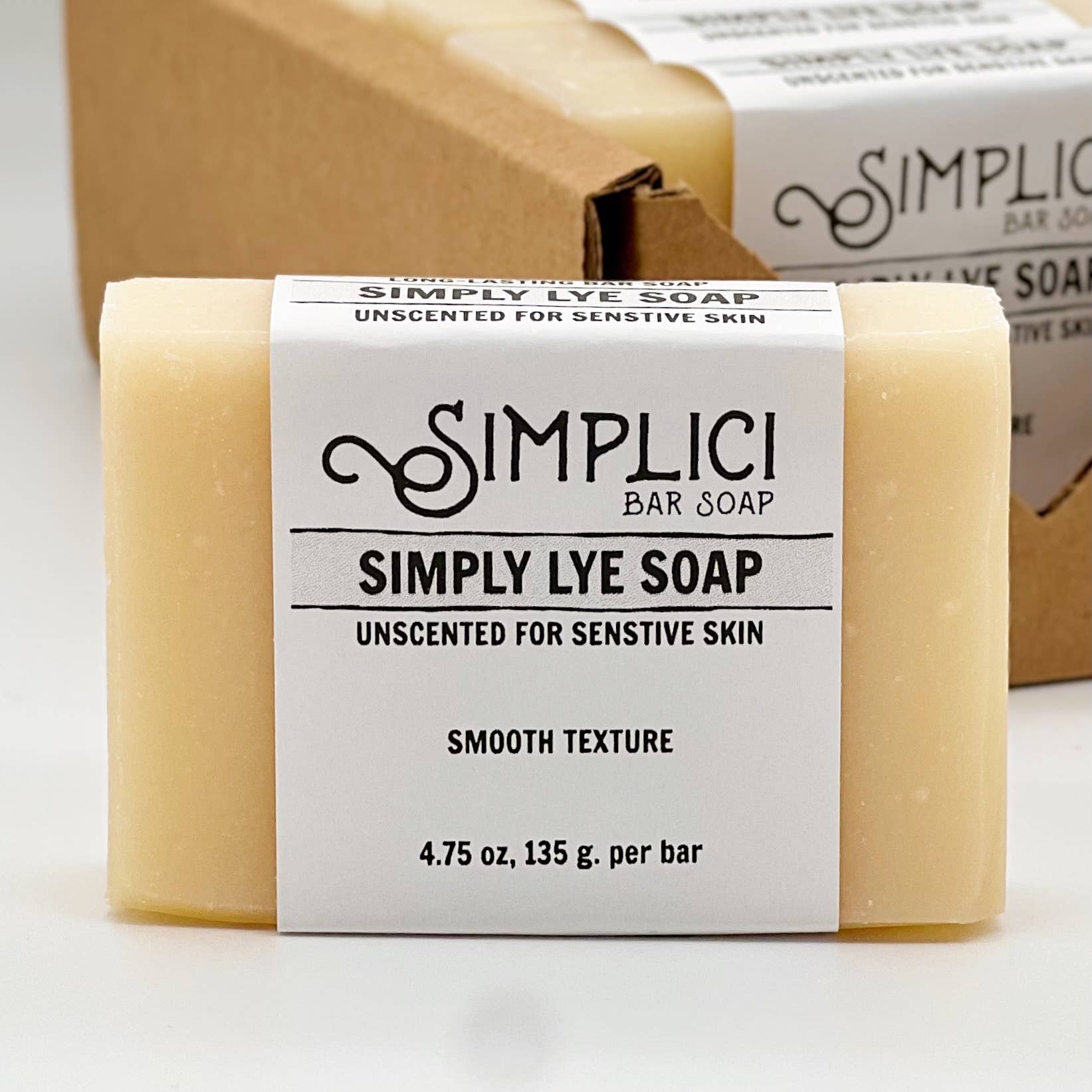 Simplici Soap Factory - Wholesale Bar Soap - SIMPLICI Simply Lye Soap, Natural Unscented Bar 0