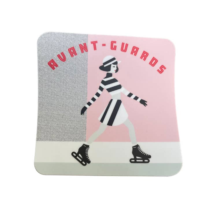 Denali & Co. - Wholesale Sticker - Avant-Guards Ice Skating Sticker – Retro Chic 3x3"