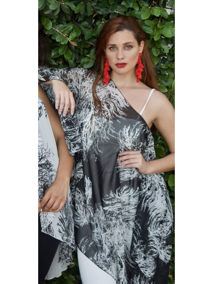 La Mar - Wholesale Kaftan - Women's - Pret-a-Porter - Chiffon Kaftan One Shoulder Top (3-17)