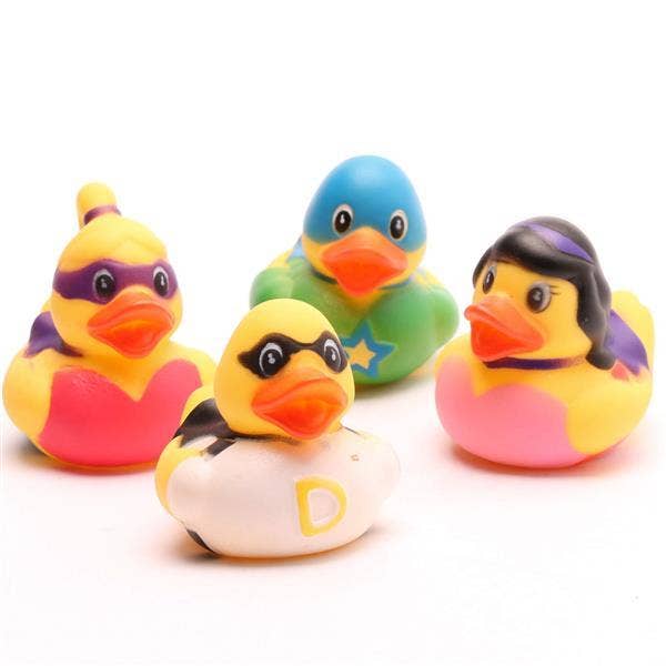 Duckshop - Wholesale Bath Toy - Baby - Superheroes Bath Duck - Rubber Ducks - Set of 4