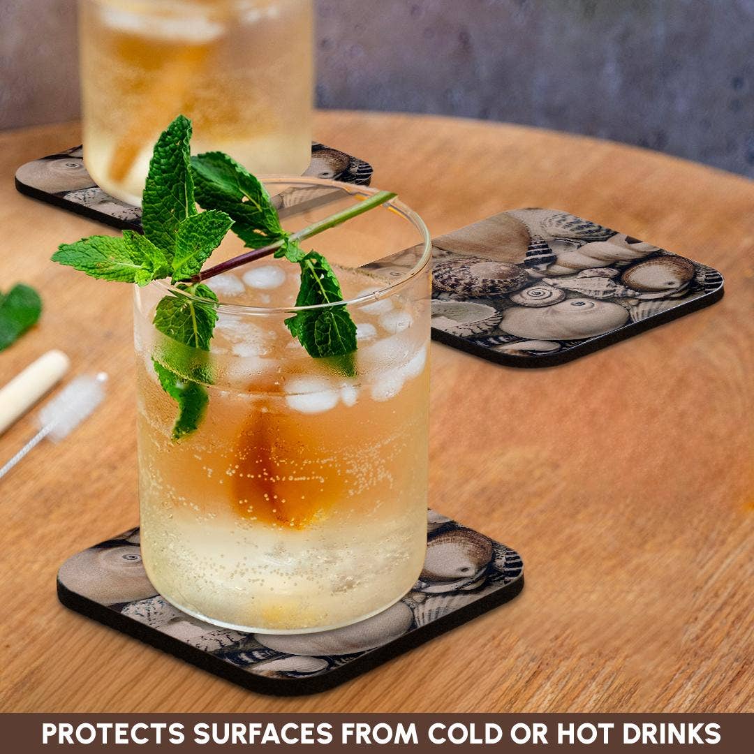 3dRose - Wholesale Coasters - 3dRose, Vintage Style Sea Shell Collection, Coaster9