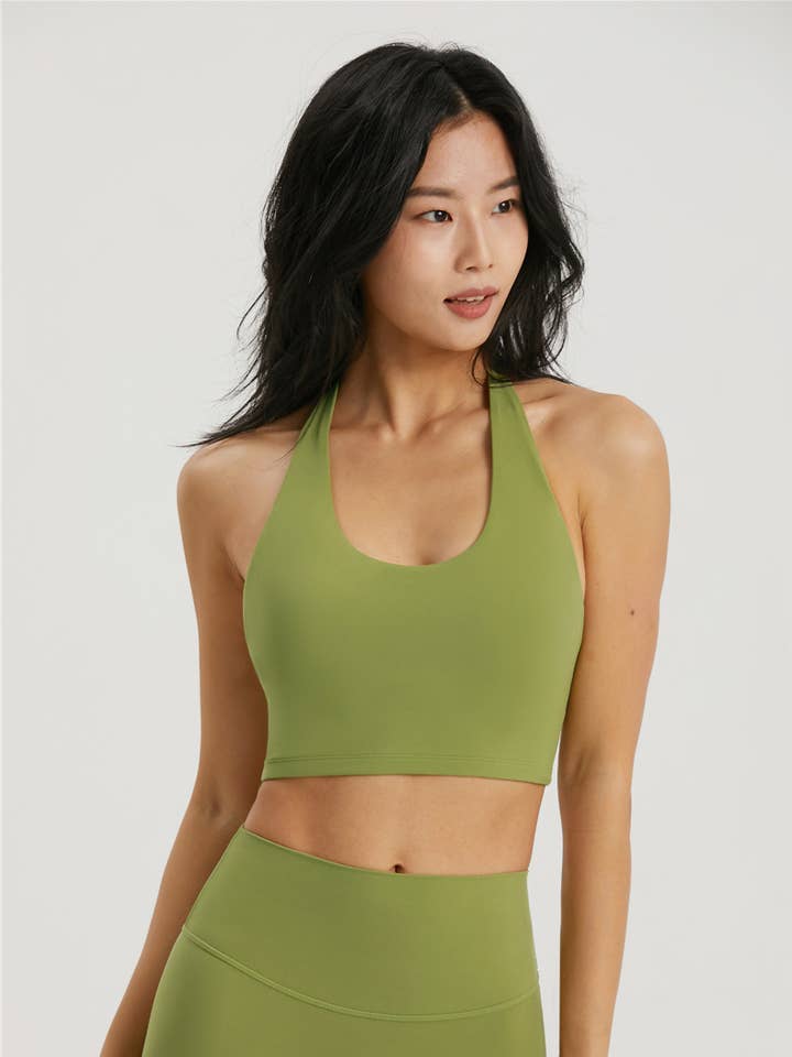 Reggiseno Sportivo a Collo Allacciato con Coppe Modellate Daphne Lycra® Sculpt per la vendita all'ingrosso da parte di 91thelabel