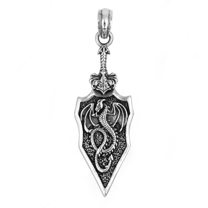 Sword and Dragon Pendant - Q-144 for wholesale by Awaken
