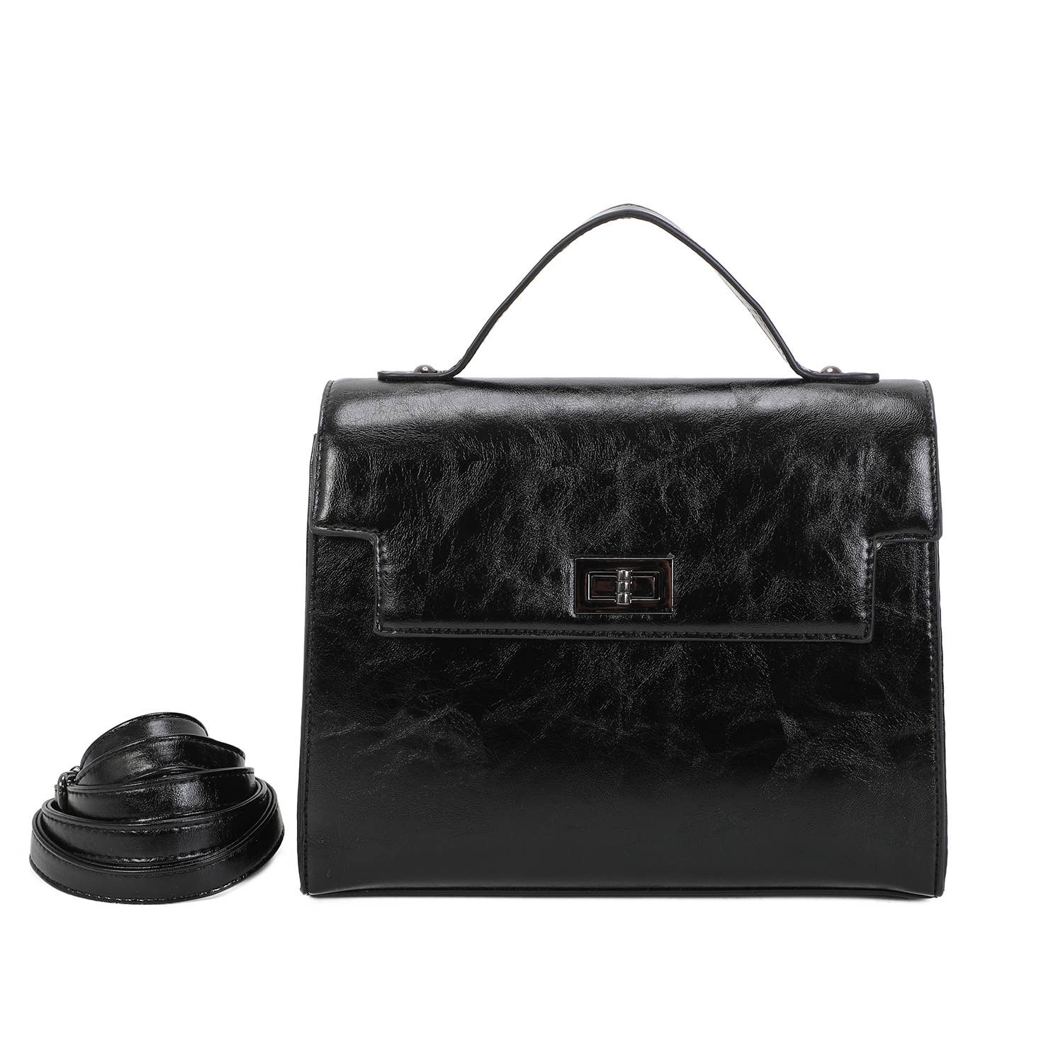 INES DELAURE - Wholesale Handtas met handvat - Dames - Handtas met ritssluiting en klep6