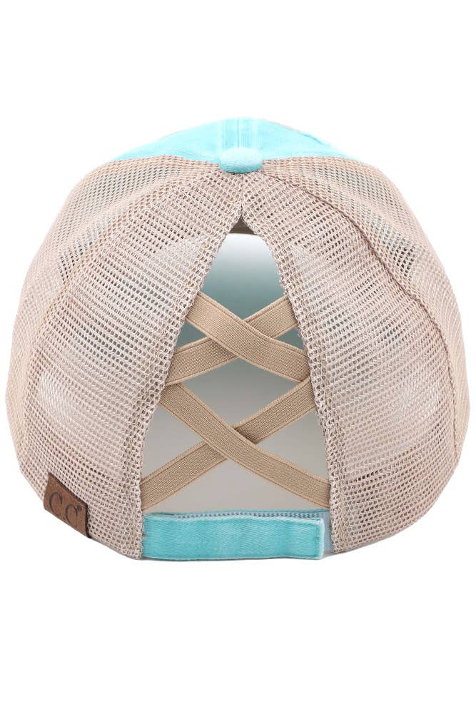 Hana - Wholesale Paardenstaartpet - Dames - C.C BEE HAPPY Patch noodlijdende vintage ponypet9