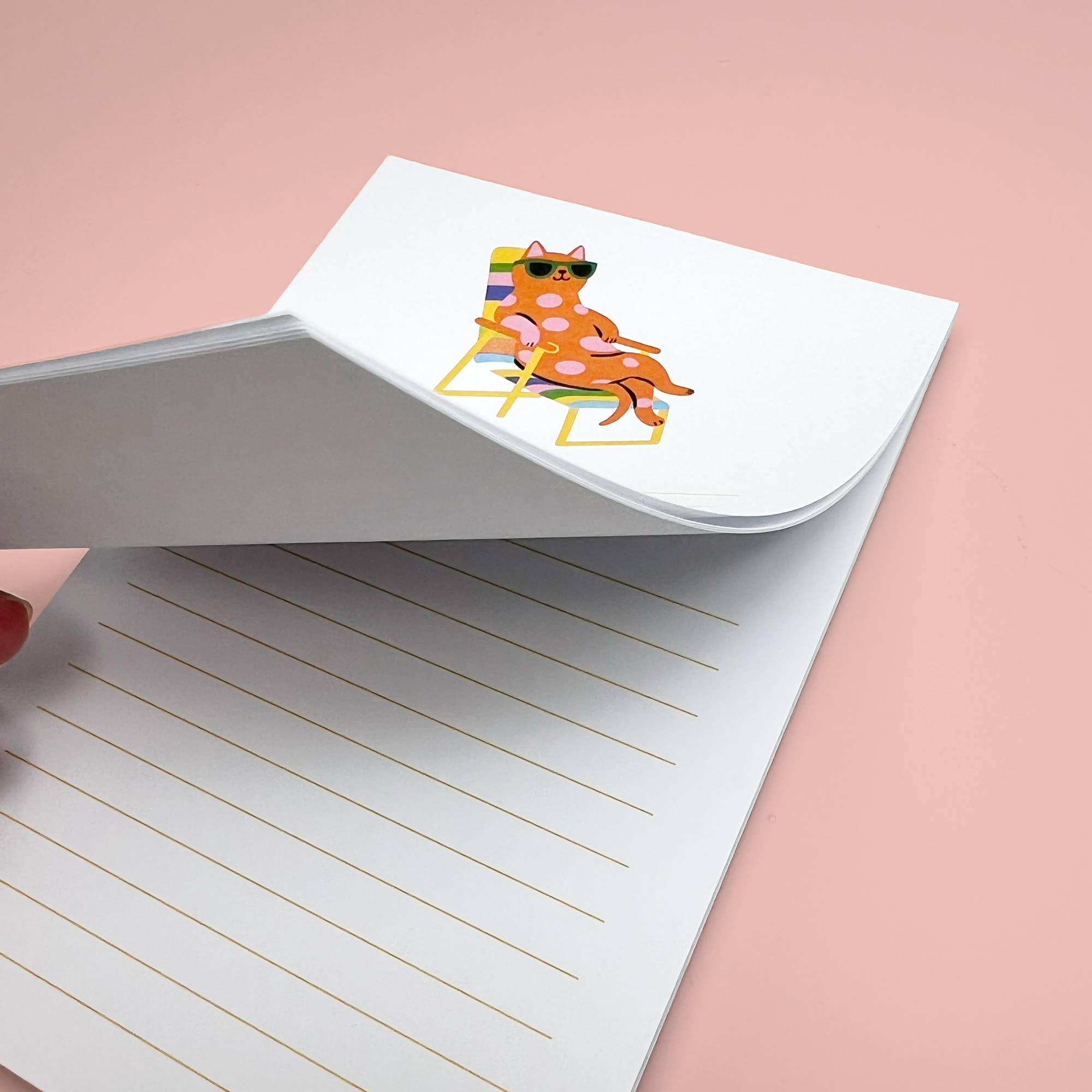 Sungy Side Up - Wholesale Notepad - Sunbathing Cat Notepad – Lounging Cat Memo Pad for Cat Lover5