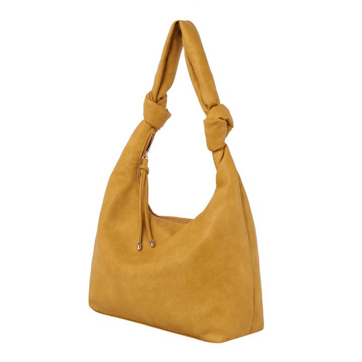 Handbag Factory Corp - Wholesale Shoulder Bag - Women's - Knotted handle detail hobo shoulder handbag