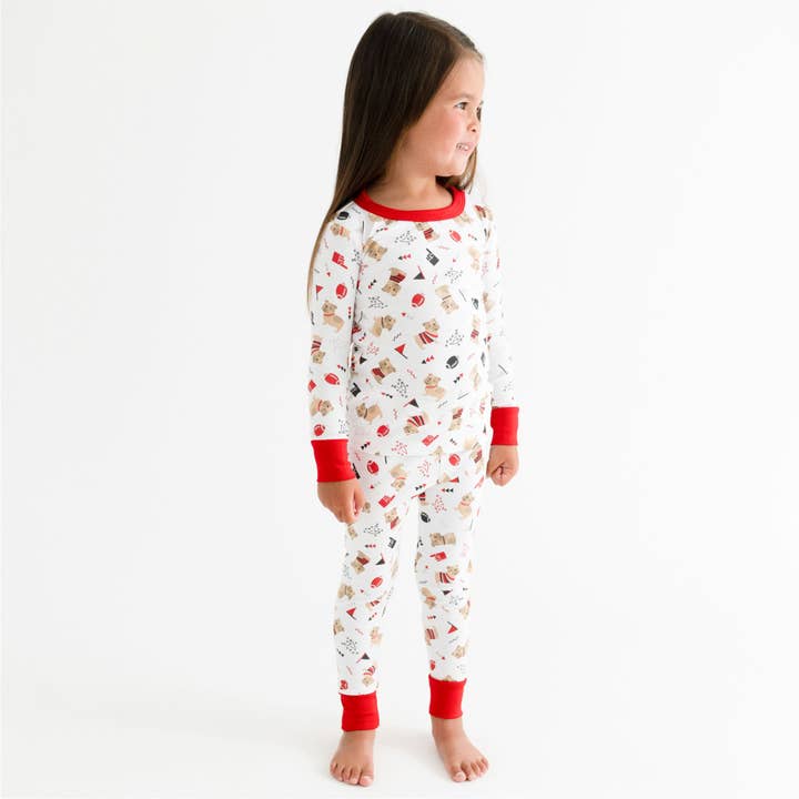 Pijama Longo Bulldog Pride Big Kid por atacado de Magnolia Baby
