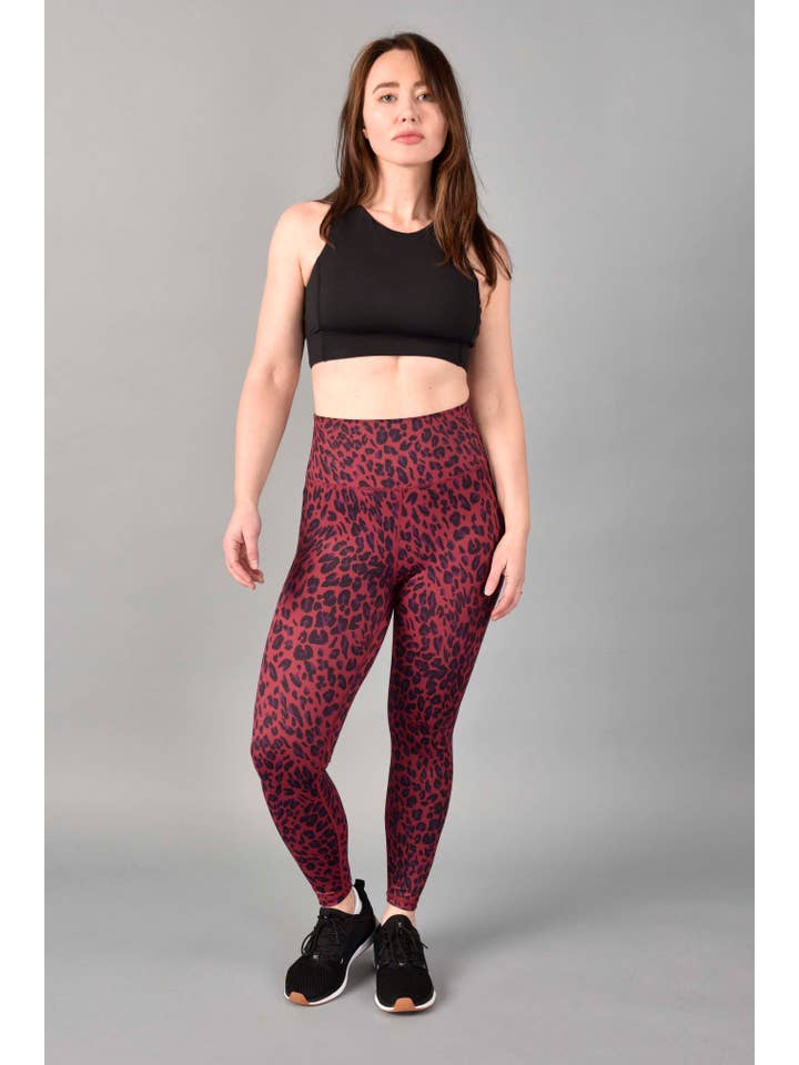Wear Love More LLC - Wholesale Activewear Set - Women's - Ultra High Rise Recycled Luxe 7/8 Legging in Red Leopard
