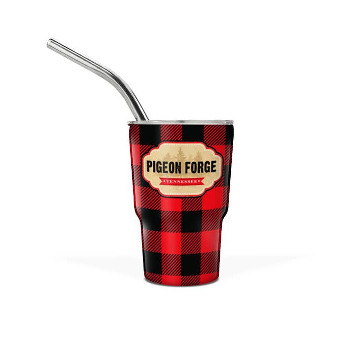 Seasons Spirit - Wholesale Insulated mug/tumbler - Name Drop Christmas Patterns - Mini 3 oz Tumbler with Straw3