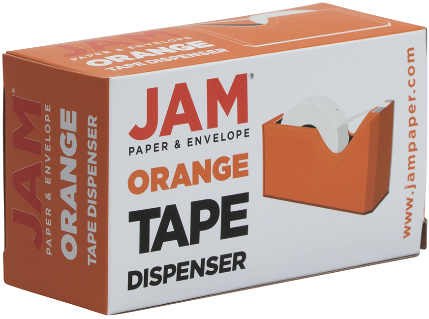 JAM PAPER - Wholesale Tape Dispenser - JAM Colorful Desk Tape Dispensers, Orange, 1/Pack4
