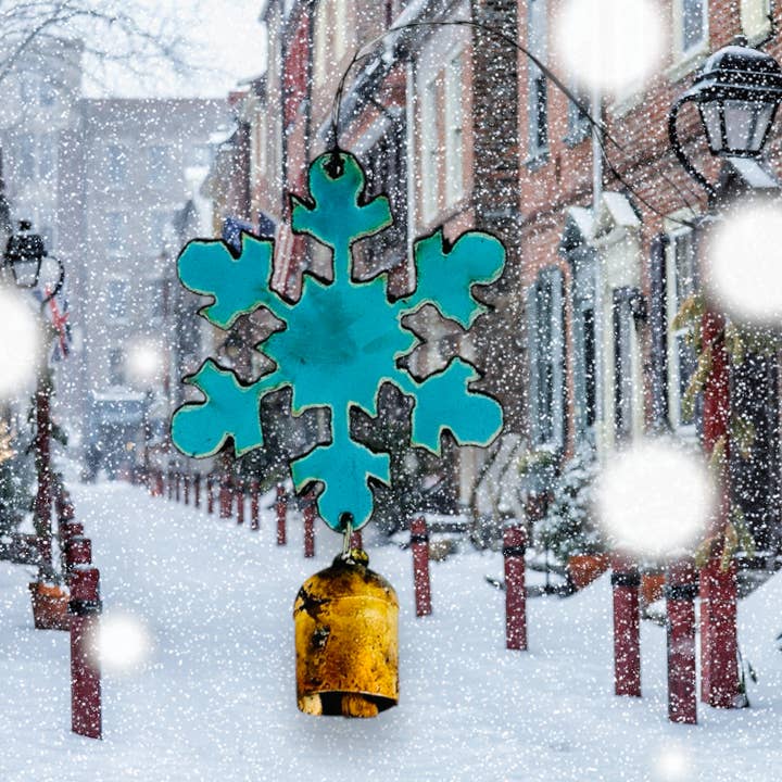 Schneeflocken-Ornament, Winterwindspiele, Weihnachtsbaumschnitt für den Großhandel von Iron Jewel