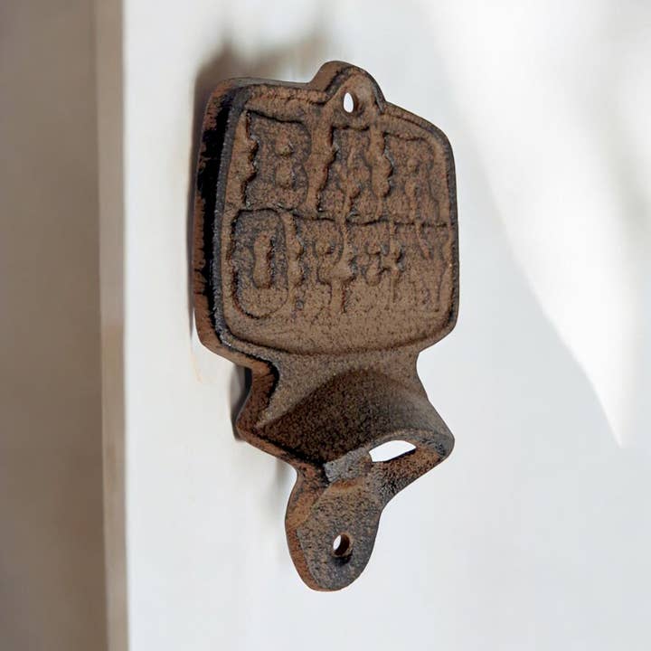 Rustic Cast Iron Bar Open Bottle Opener - Vintage Tavern Accessory for wholesale by Iron & Blossom