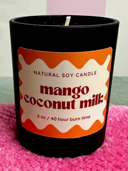 Leite de coco com manga | Vela de cera de soja derramada à mão | Não tóxico por atacado de Tally Plant Club