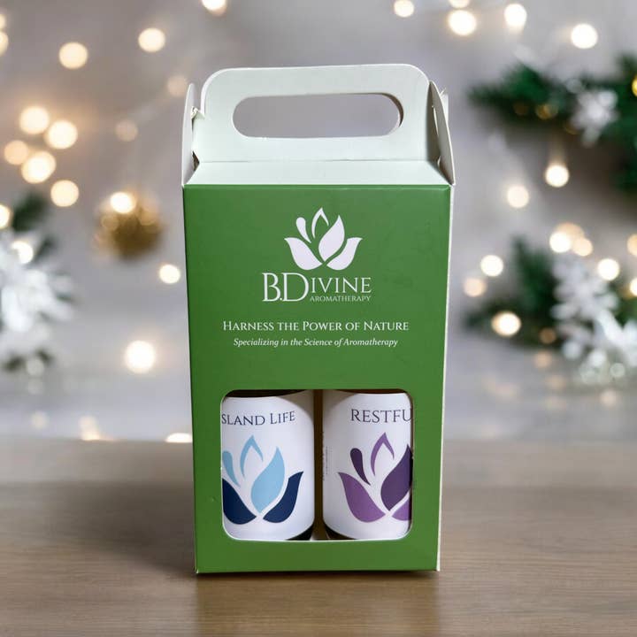 Dry Body Oil Gift Set- 2 piece | Spa, Wellness for wholesale by B. Divine Aromatherapy
