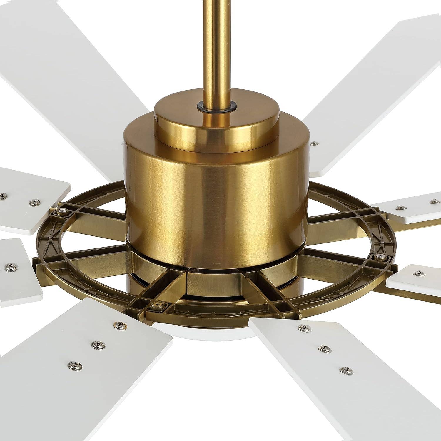 Brio Lighting - Wholesale Ceiling Fan - Ceiling Fan Modern 60" 8-Blade Gold & White with LED Light8