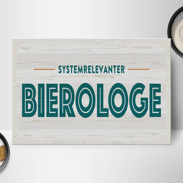 Femer - Wholesale Sign - Wooden sign alcohol 18x12 cm system-relevant Bierologist decorative sign1