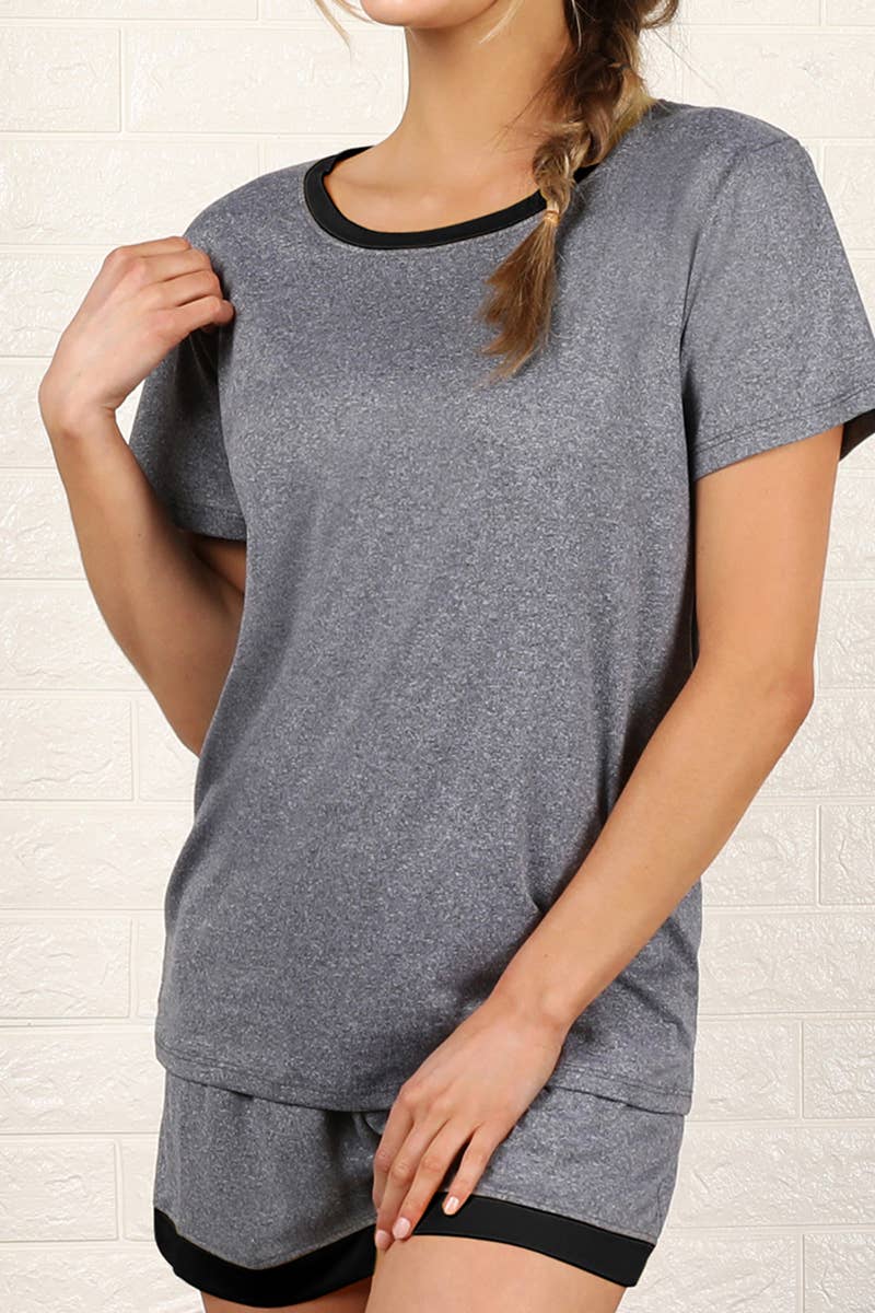 NINEXIS - Wholesale Sleepwear Set - Women's - CWSPJ031_SHORT SLEEVE TOP WITH SHORTS PAJAMA SET19