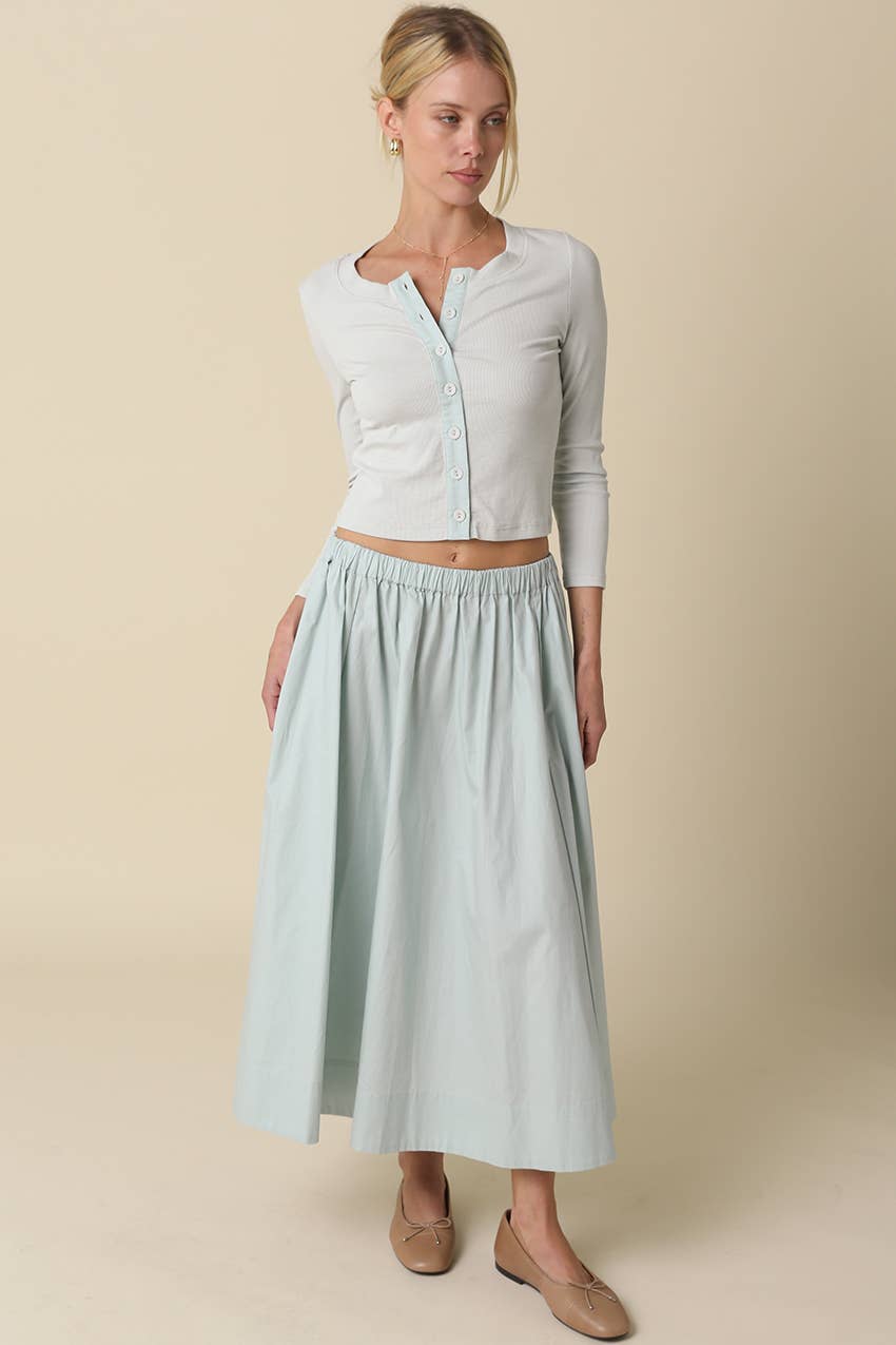 Olivaceous - Wholesale Skirt - Women's - Sasha Gathered Maxi Skirt18