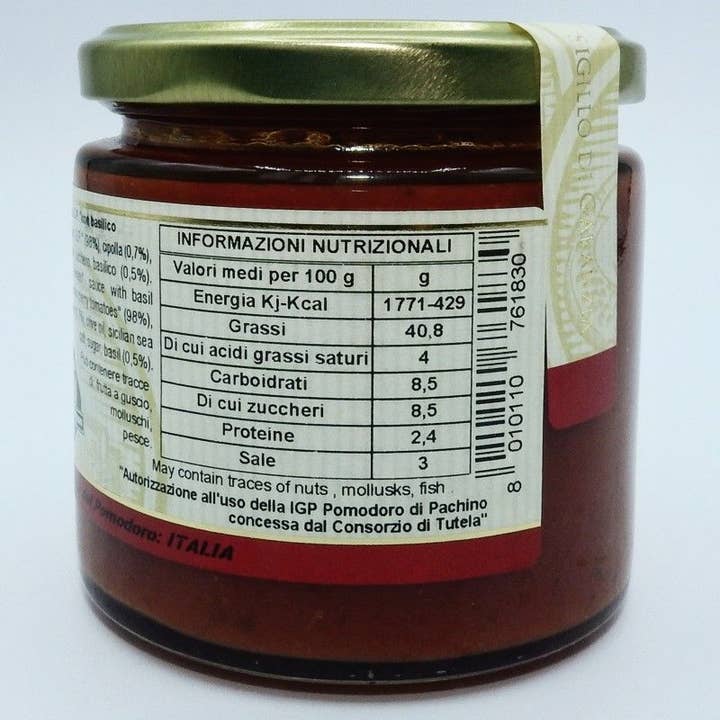 Emporio Sicilia - Wholesale Sauce - Pachino IGP Cherry Tomato Sauce With Basil - Campisi1