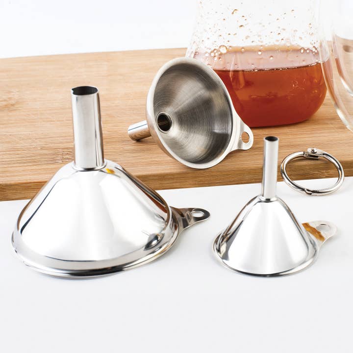 Fox Run Brands - Wholesale Funnel - Fox Run Stainless Steel Funnel, Set 3, 1.5", 2", and 2.75"