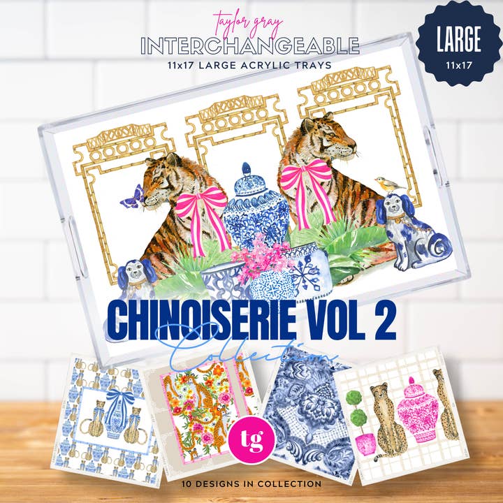 Ensemble de 10 inserts CHINOISERIE VOL 2 11x17 pour la vente par TAYLOR GRAY