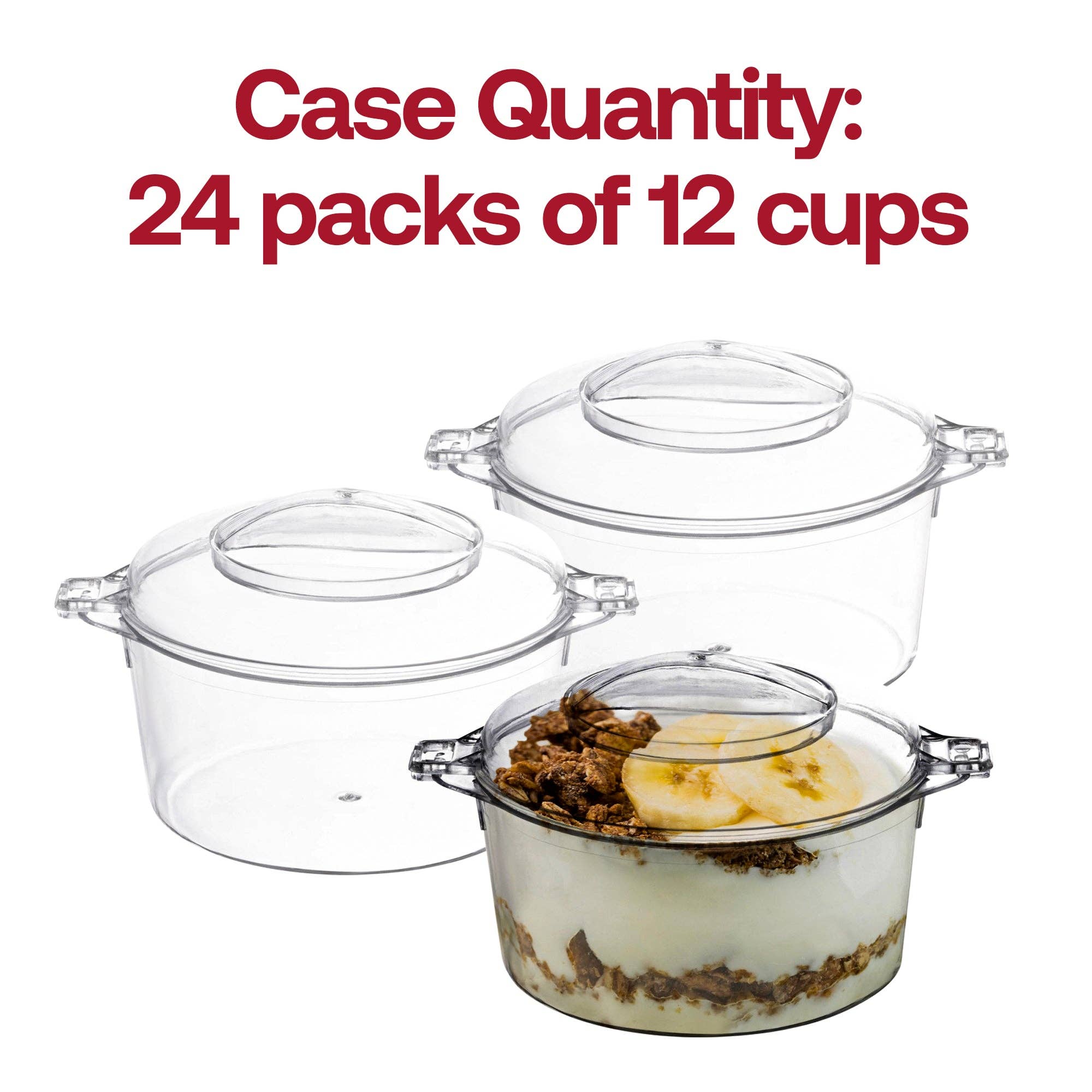 Smarty had a Party - Wholesale Disposable Cup - 3.4 oz. Clear Round Plastic Mini Dessert Pots - 288 pcs3