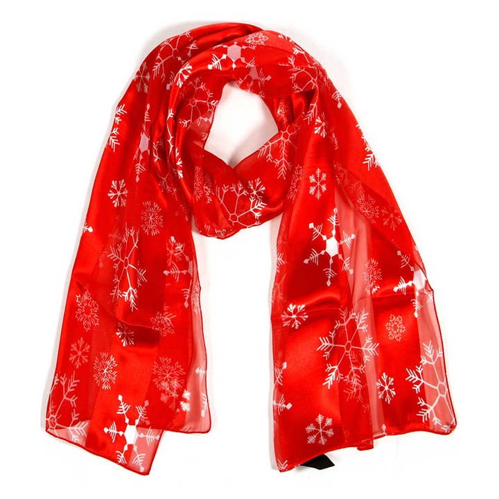 SERENITA - Wholesale Scarf - Women's - Christmas Scarf Multi Color Holiday Snowflake5
