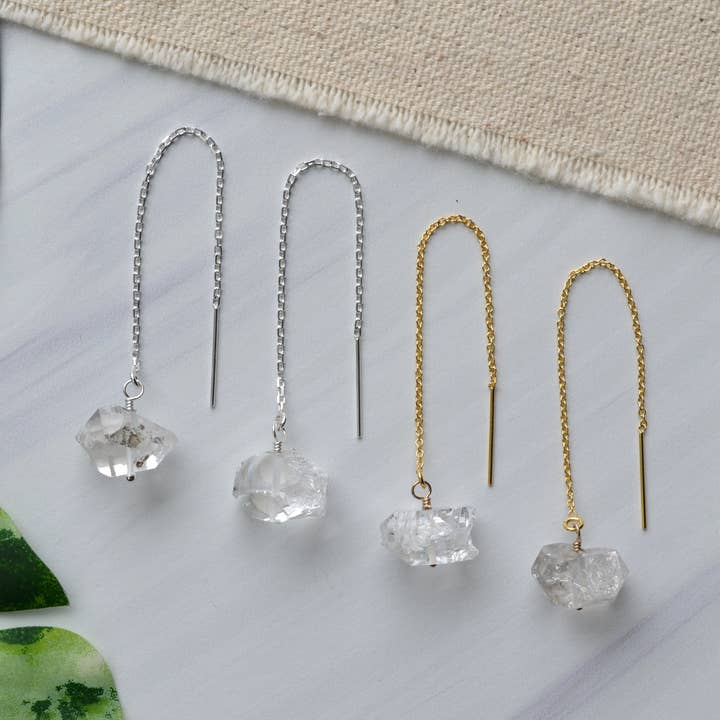 Enfileurs diamantés Herkimer pour la vente par White Sage & Sapphire
