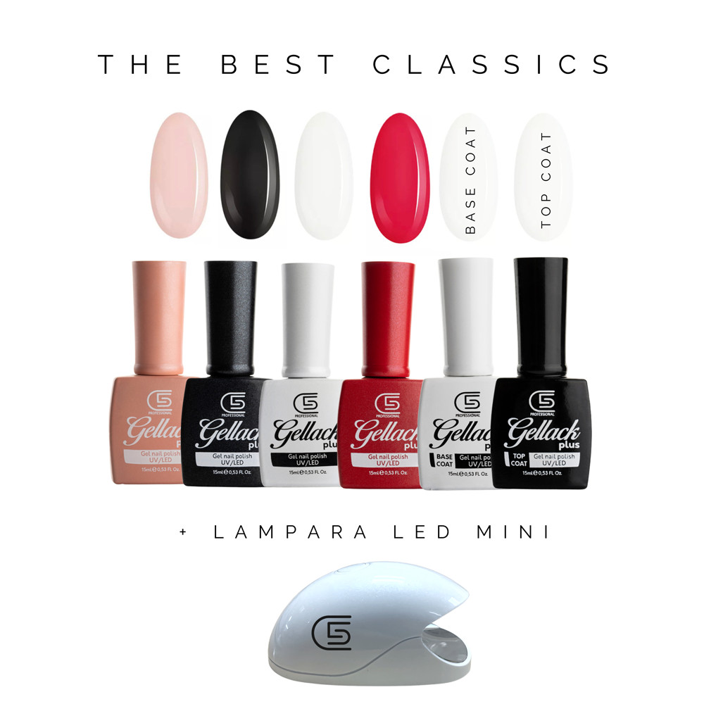 sesioMWorld - M·O·I Professional - Wholesale Nail Polish Set - GELLACK PLUS PACK THE BEST CLASSICS 4 ESM+BASE+TOP+LAMP0