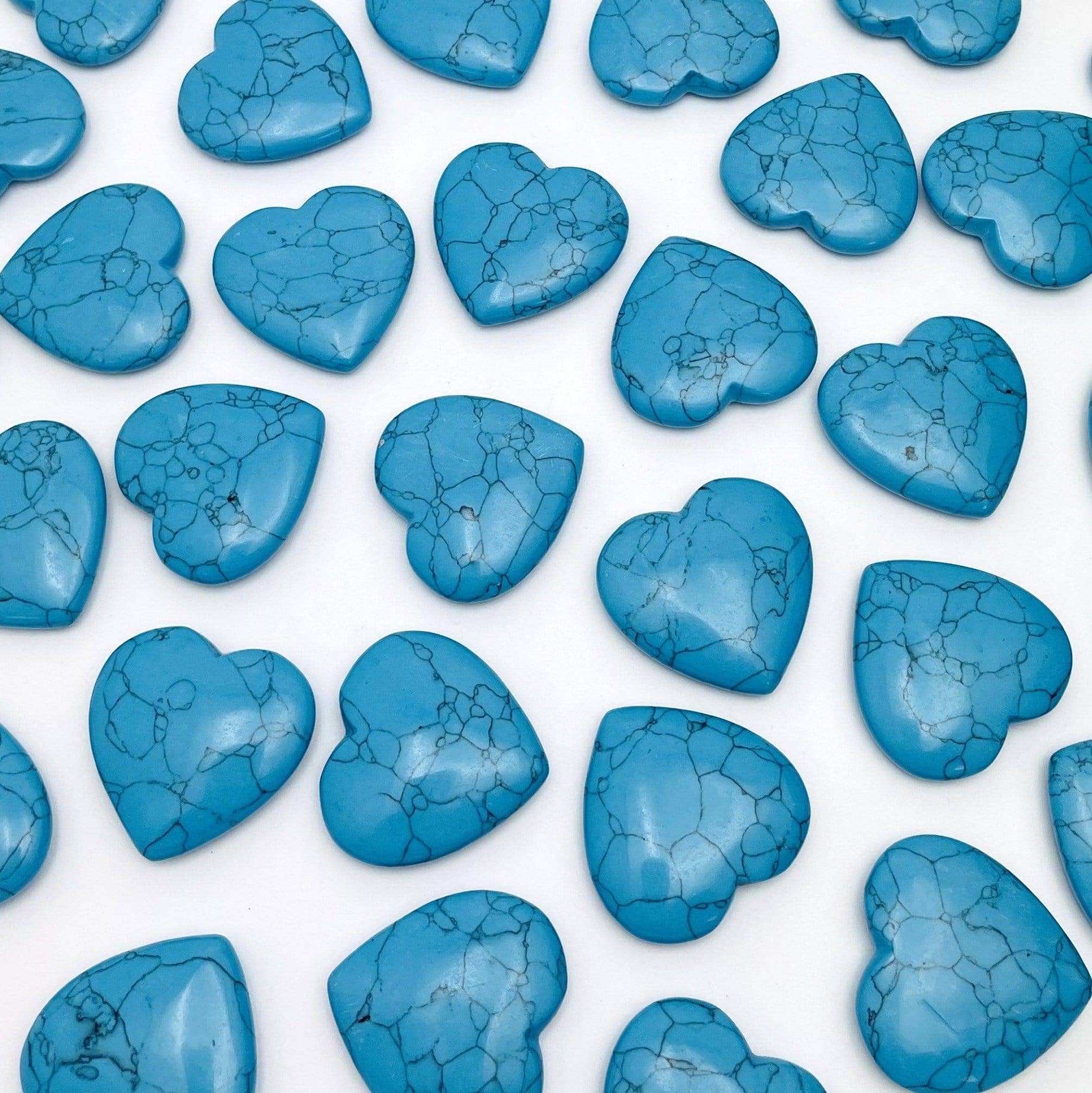 Rock Paradise - Wholesale Spiritual Stone/Crystal - Turquoise Howlite Crystal Hearts - Heart Shaped stones 1