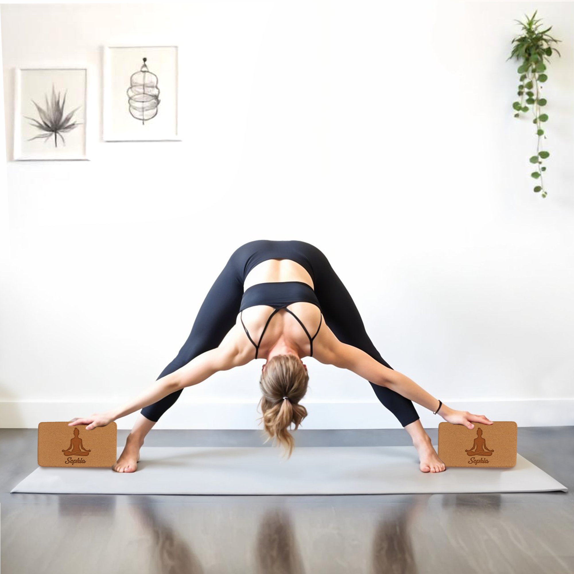 Gradzo - Vendita all'ingrosso Tappetini da yoga - Blocchi Yoga Personalizzati - Marrone (Confezione da 2)5