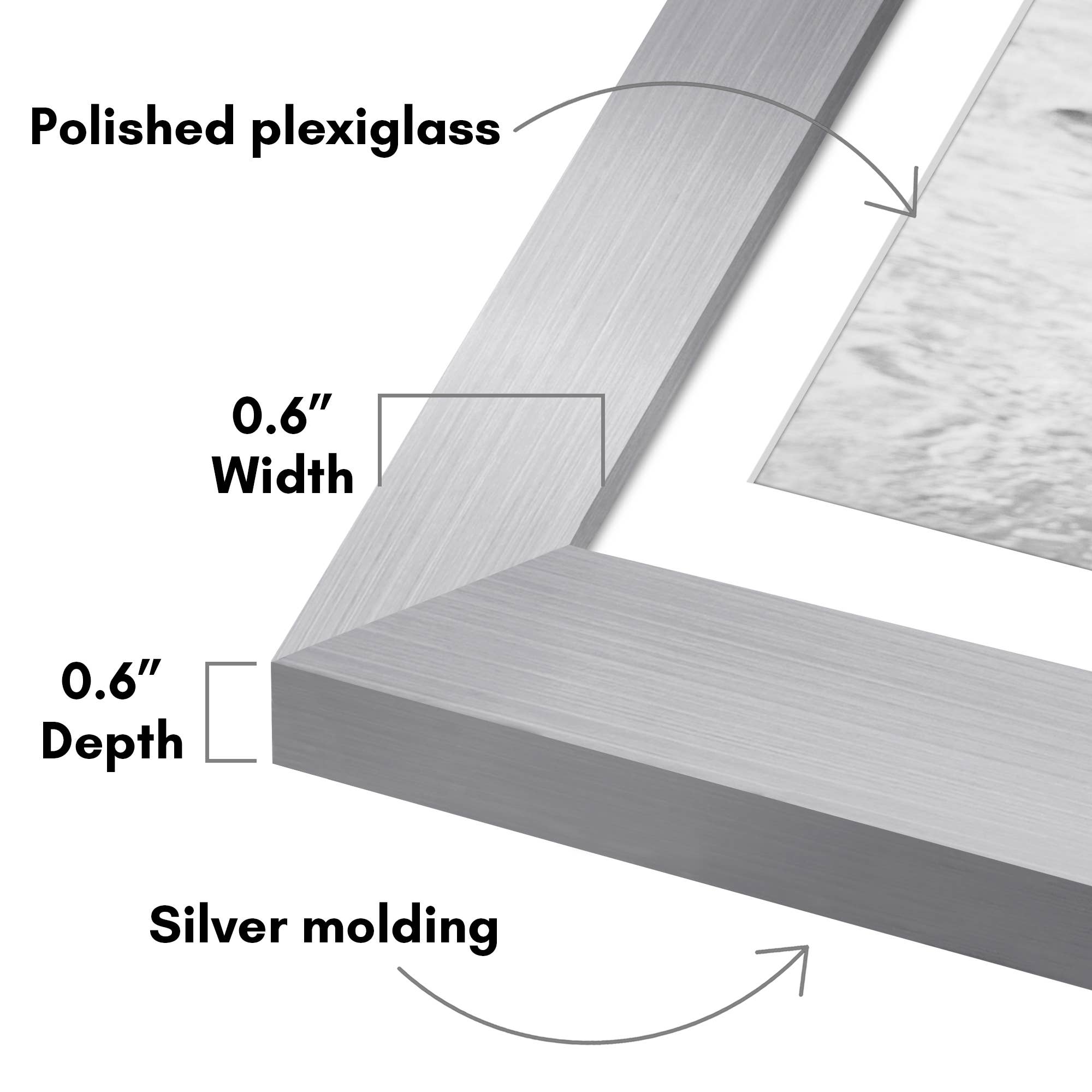 Americanflat - Wholesale Picture Frame - Americanflat 5 Pack Picture Frames With Mat Plexiglass Cover54