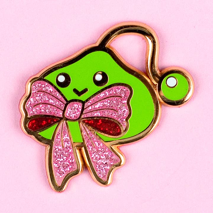 Slime With Bow Pin for wholesale by Flea Circus