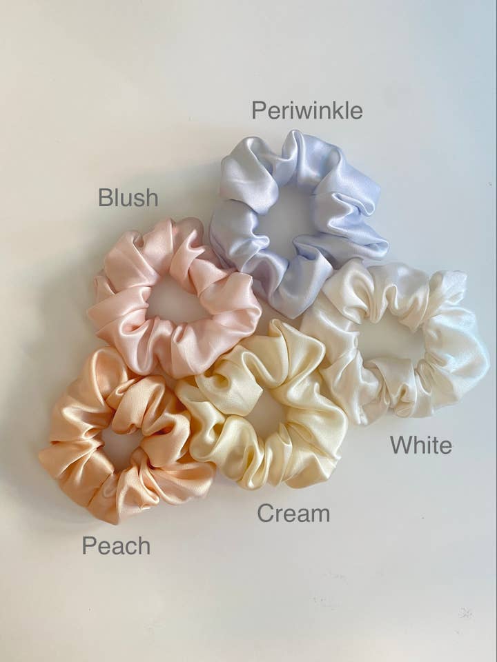 Silk Scrunchies for wholesale by Hand Stitched In Love