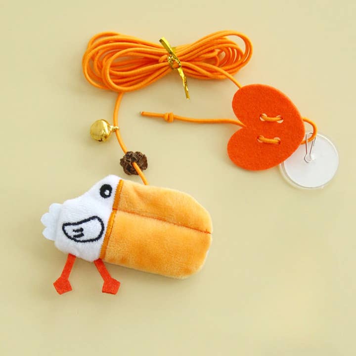 Moo - Hängendes Hühner-Plüsch-Katzenspielzeug mit Glocke für den Großhandel von Cheerhunting