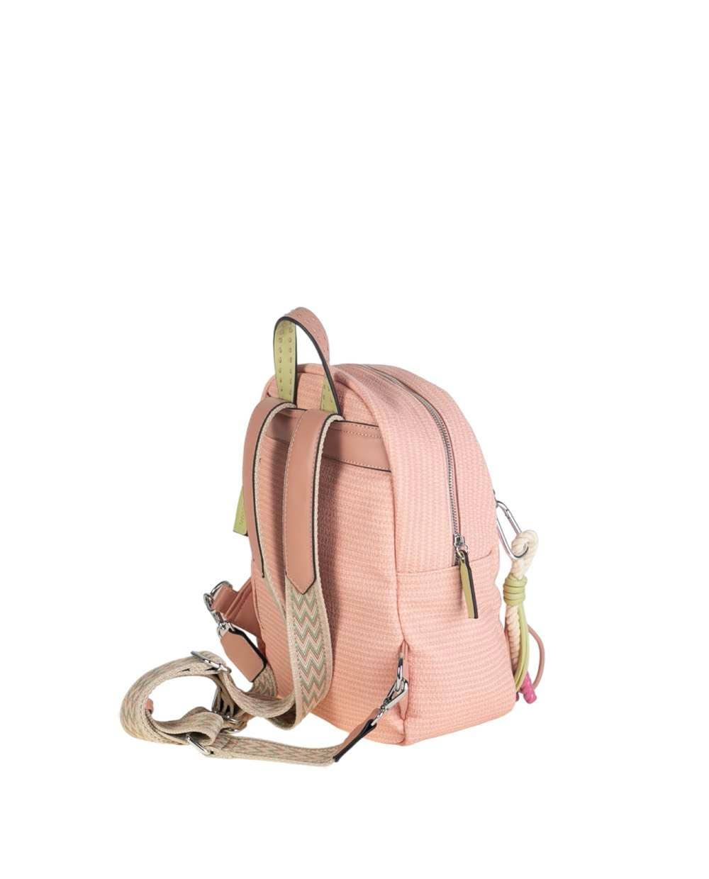 Volum Bags – Mala com alça superior – Mulher por atacado – Mochila Urban Achiote em Couro PU Nude3