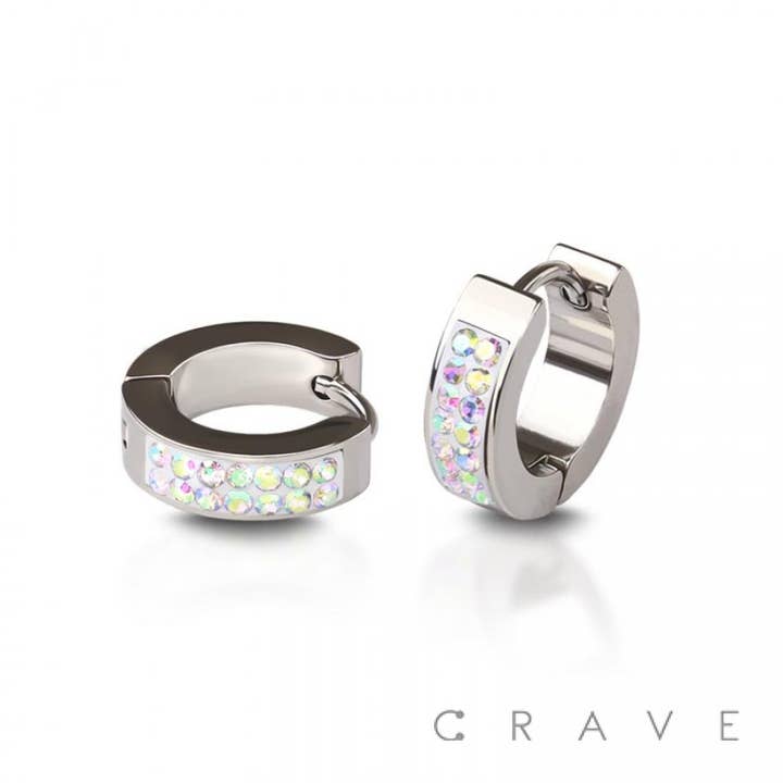 CRAVE – Engroshandel Huggie-øreringe – PAR SS CZ BROLAGT HUGGIE/HOOP HOOPS7