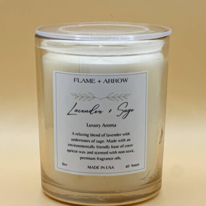 Flame + Arrow - Wholesale Jar/Filled Candle - Coconut-Apricot Wax Candles in Multiple Scents + Sizes5