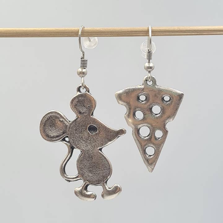 Freche Maus- und Käse-Ohrringe für den Großhandel von Volare