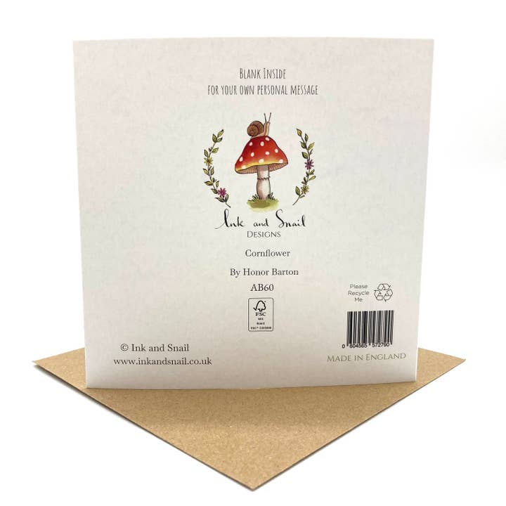 Ink and Snail Limited - Wholesale Birthday Card - 60th Birthday Card - Cornflowers2